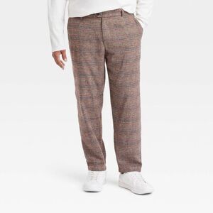 Houston White -  Adult Relaxed Plaid Trousers - Brown Brown